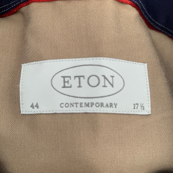 Eton Dress Shirt. 17 1/2. Spread Collar. ExCond. - Picture 7 of 8